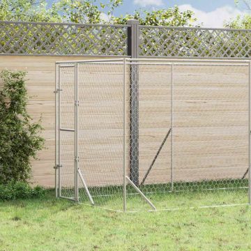 Cuccia per Cani da Esterno Argento 2x14x2 m Acciaio Zincato