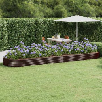 Letto Giardino Acciaio Zincato 523x140x36 cm Marrone