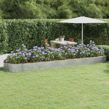 Letto Giardino Acciaio Zincato 523x140x36 cm Argento