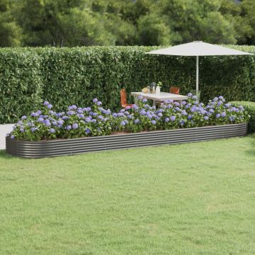 Letto Giardino Acciaio Zincato 600x140x36cm Grigio