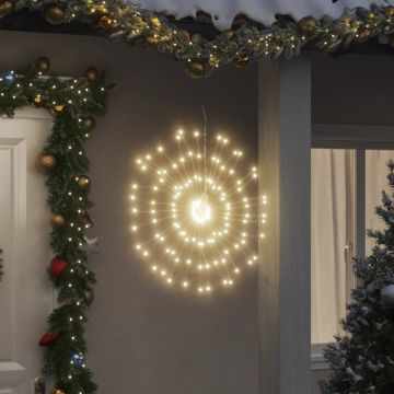 Illuminazioni di Natale Galassia 140 LED 8pz Bianco Caldo 17 cm