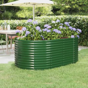 Letto Giardino Acciaio Zincato 175x100x68 cm Verde