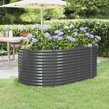 Letto da Giardino in Acciaio Zincato 175x100x68 cm Antracite