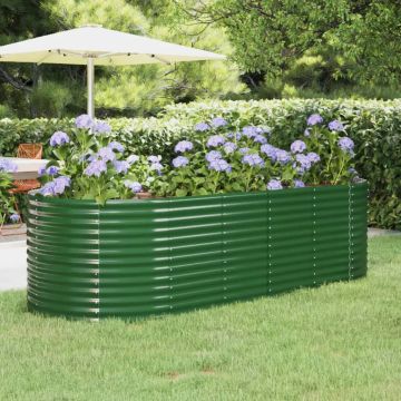 Letto Giardino Acciaio Zincato 249x100x68 cm Verde