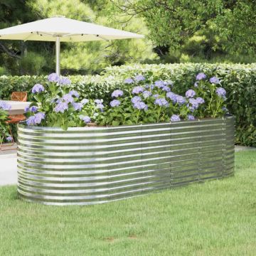 Letto Giardino Acciaio Zincato 249x100x68 cm Argento