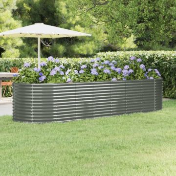 Letto Giardino Acciaio Zincato 322x100x68cm Grigio