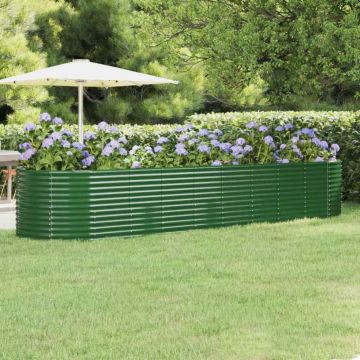 Letto Giardino Acciaio Zincato 396x100x68 cm Verde