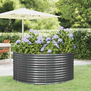 Letto Giardino Acciaio Zincato 140x140x68cm Antracite