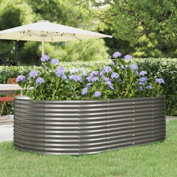 Letto Giardino Acciaio Zincato 212x140x68 cm Grigio