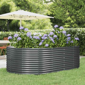 Letto Rialzato da Giardino Antracite 212x140x68 cm