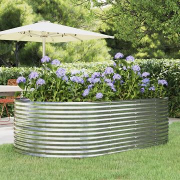Letto Giardino Acciaio Zincato 212x140x68cm Argento