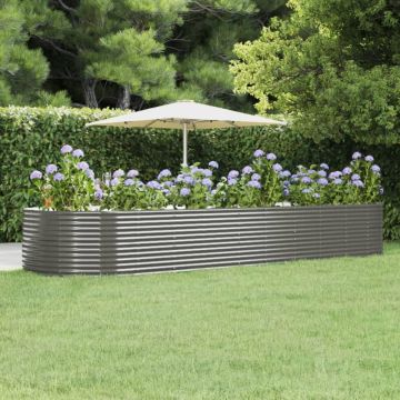 Letto Giardino Acciaio Zincato 447x140x68 cm Grigio