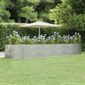 Letto Giardino Acciaio Zincato 447x140x68 cm Argento