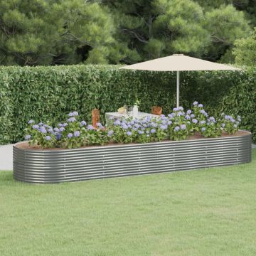 Letto Giardino Acciaio Verniciato a Polvere 510x140x68cm Grigio