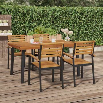 Tavolo da Giardino 150x90x75 cm Legno Massello di Acacia