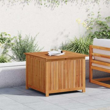 Contenitore da Giardino 75x75x58 cm in Legno Massello di Acacia