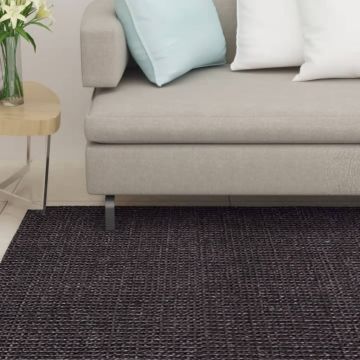 Tappeto in Sisal per Tiragraffi Nero 80x100 cm