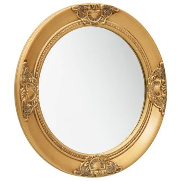 Specchio da Parete Stile Barocco 50 cm Oro