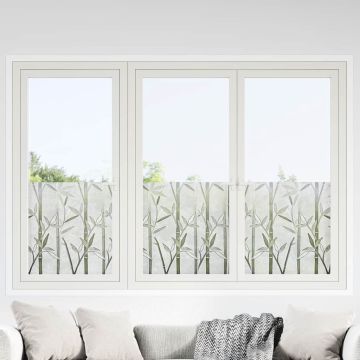Pellicole per Finestre Smerigliate 2pz Motivo Bambù in PVC
