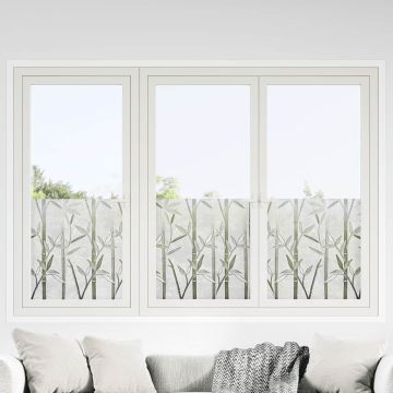 Pellicole per Finestre Smerigliate 2pz Motivo Bambù in PVC