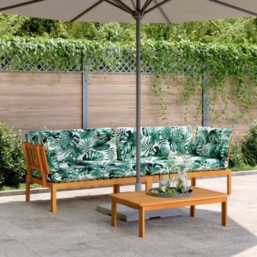 Divani Angolari Pallet Giardino con Cuscini 2pz Massello Acacia