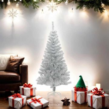 Albero di Natale Artificiale con Supporto Argento 150 cm PET
