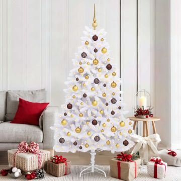 Albero di Natale artificiale 180 cm PVC e Acciaio Bianco
