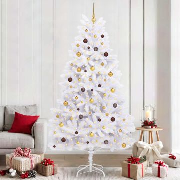 Albero di Natale artificiale 240 cm PVC e Acciaio Bianco