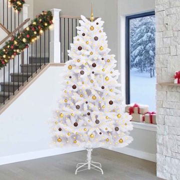 Albero di Natale artificiale 270 cm PVC e Acciaio Bianco