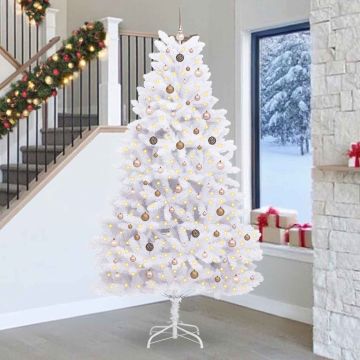 Albero di Natale artificiale 270 cm PVC e Acciaio Bianco