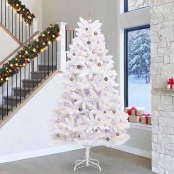 Albero di Natale artificiale 300 cm PVC e Acciaio Bianco