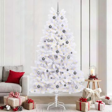 Albero di Natale artificiale 240 cm PVC e Acciaio Bianco