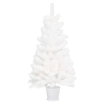 Albero di Natale Artificiale con Aghi Realistici Bianco 90 cm