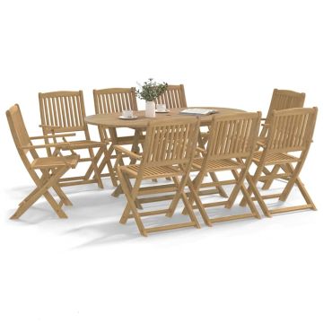 Sedie Pieghevoli 8 pz Legno Massello di Acacia