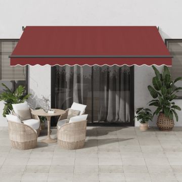 Tenda retrattile Borgogna 400 × 350 cm Poliestere