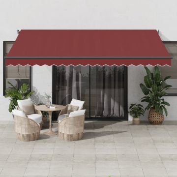 Tenda retrattile Borgogna 450 × 350 cm Poliestere