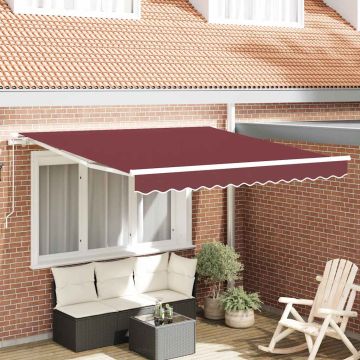 Tenda da Sole Retrattile Manuale Bordò 300x250 cm