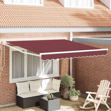 Tenda da Sole Retrattile Manuale Bordò 300x250 cm