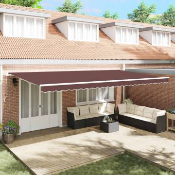 Tenda Retrattile Manuale 600x300 cm Marrone