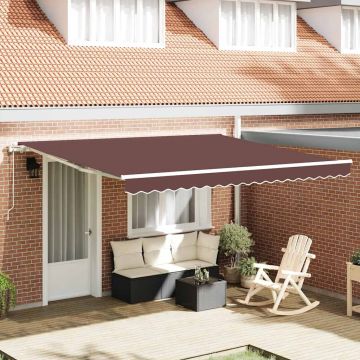Tenda da Sole Retrattile Automatica 400x300 cm Marrone