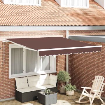Tenda Sole Retrattile Manuale 300x250 cm Marrone