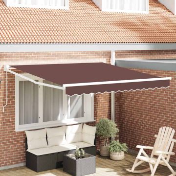 Tenda Sole Retrattile Manuale 300x250 cm Marrone