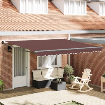 Tenda Sole Retrattile Manuale 400x300 cm Marrone
