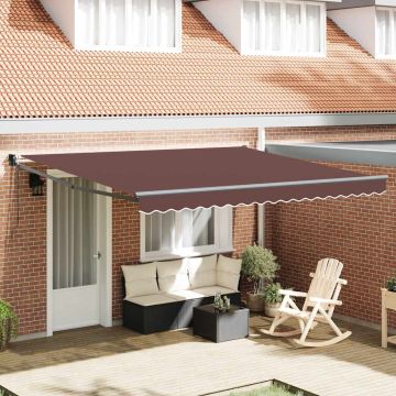 Tenda retrattile Giallo con Cornice Bianca 4 × 3 m