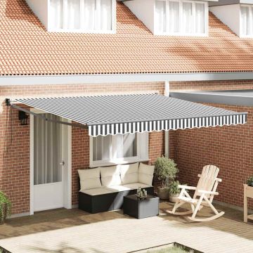 Tenda retrattile Giallo con Cornice Bianca 4 × 3 m