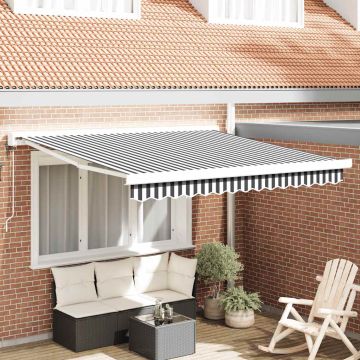 Tenda retrattile Antracite e Bianco 300 x 250 cm