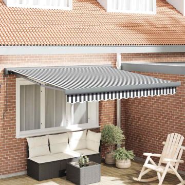 Tenda retrattile Antracite e Bianco con Cornice Antracite