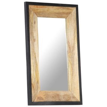 Specchio 80x50 cm in Legno Massello di Mango