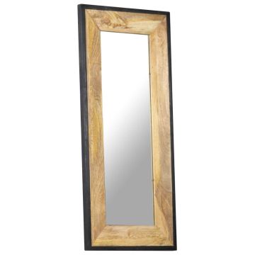 Specchio 110x50 cm in Legno Massello di Mango