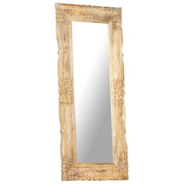 Specchio 110x50 cm in Legno Massello di Mango
